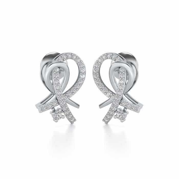 Enchevetrement Silver Studs - White Gold - Image 1