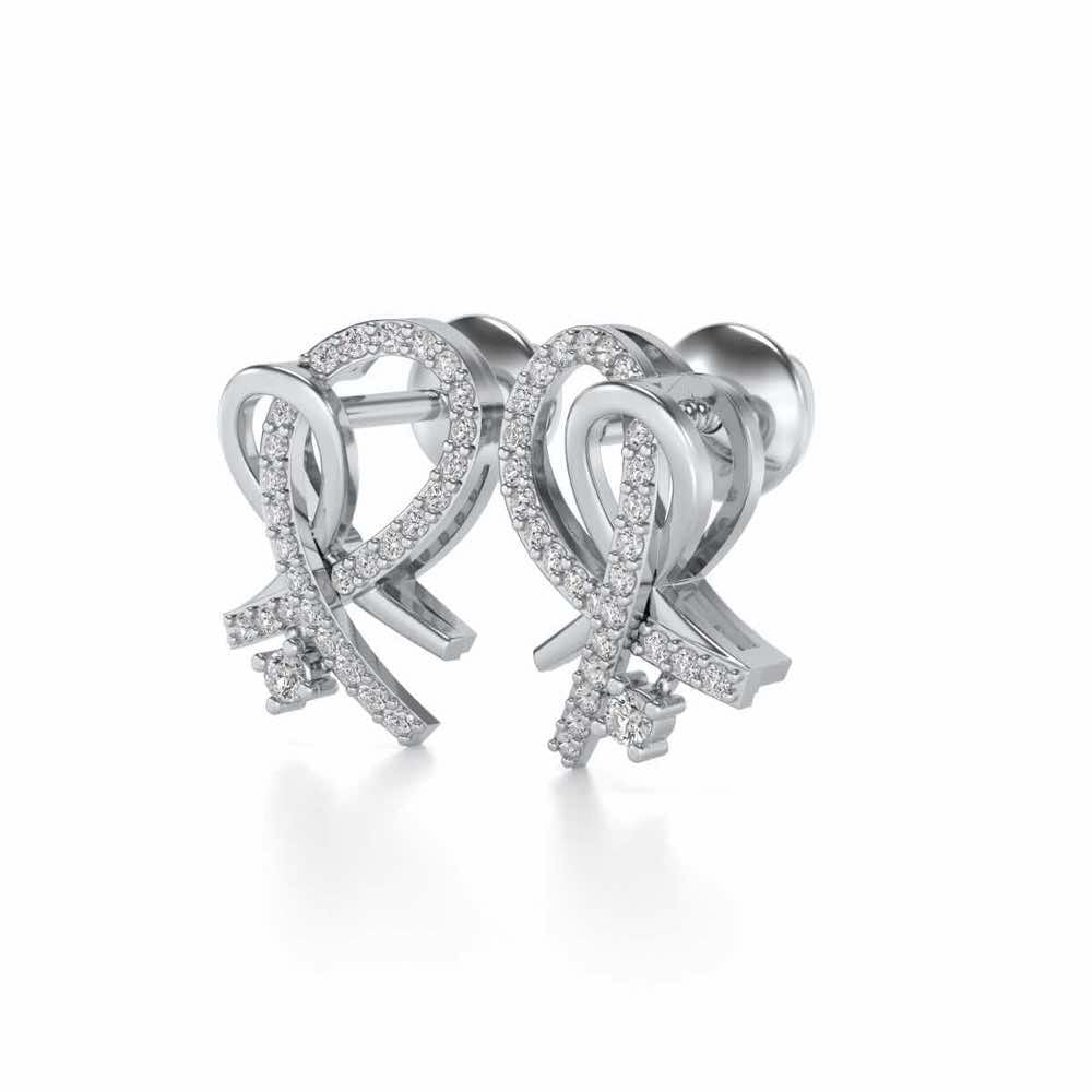 Enchevetrement Silver Studs - White Gold - Image 3