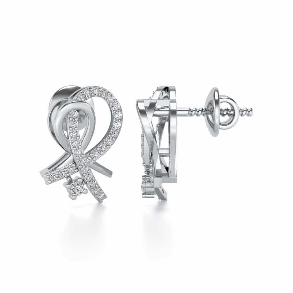 Enchevetrement Silver Studs - White Gold - Image 4