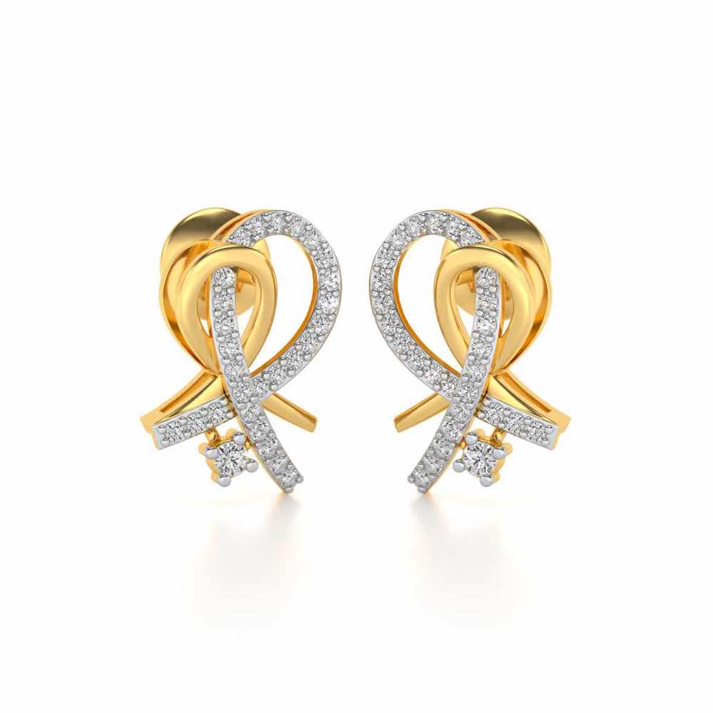 Enchevetrement Silver Studs - Yellow Gold - Image 1