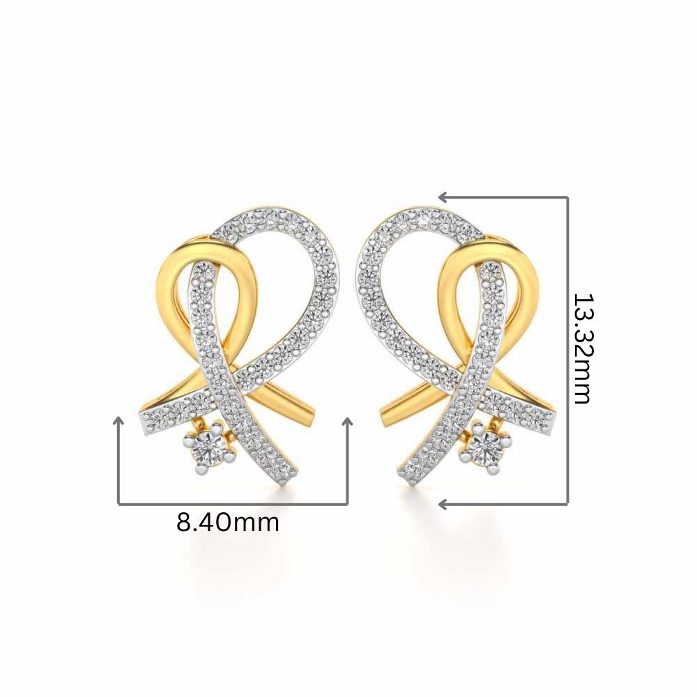 Enchevetrement Silver Studs - Yellow Gold - Image 2