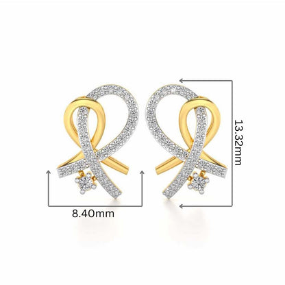 Enchevetrement Silver Studs - Yellow Gold - Image 2