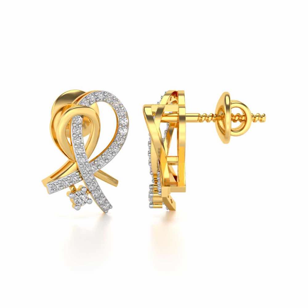 Enchevetrement Silver Studs - Yellow Gold - Image 4