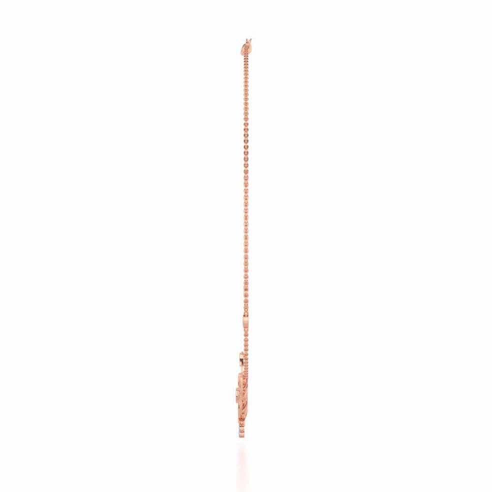Enclosed Sunflower Silver Necklace - Rose Gold - Image 4