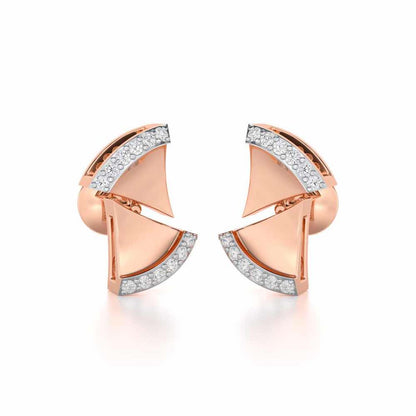 Energetic Resonance Silver Earrings - Rose Gold - Image 2