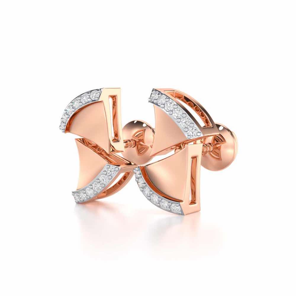 Energetic Resonance Silver Earrings - Rose Gold - Image 3