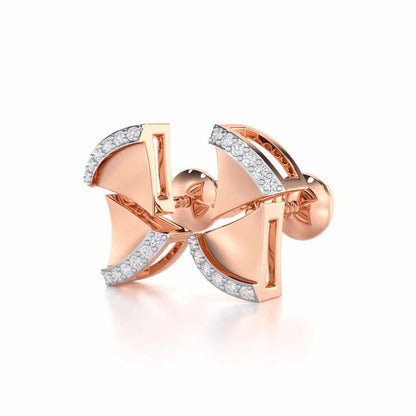 Energetic Resonance Silver Earrings - Rose Gold - Image 3
