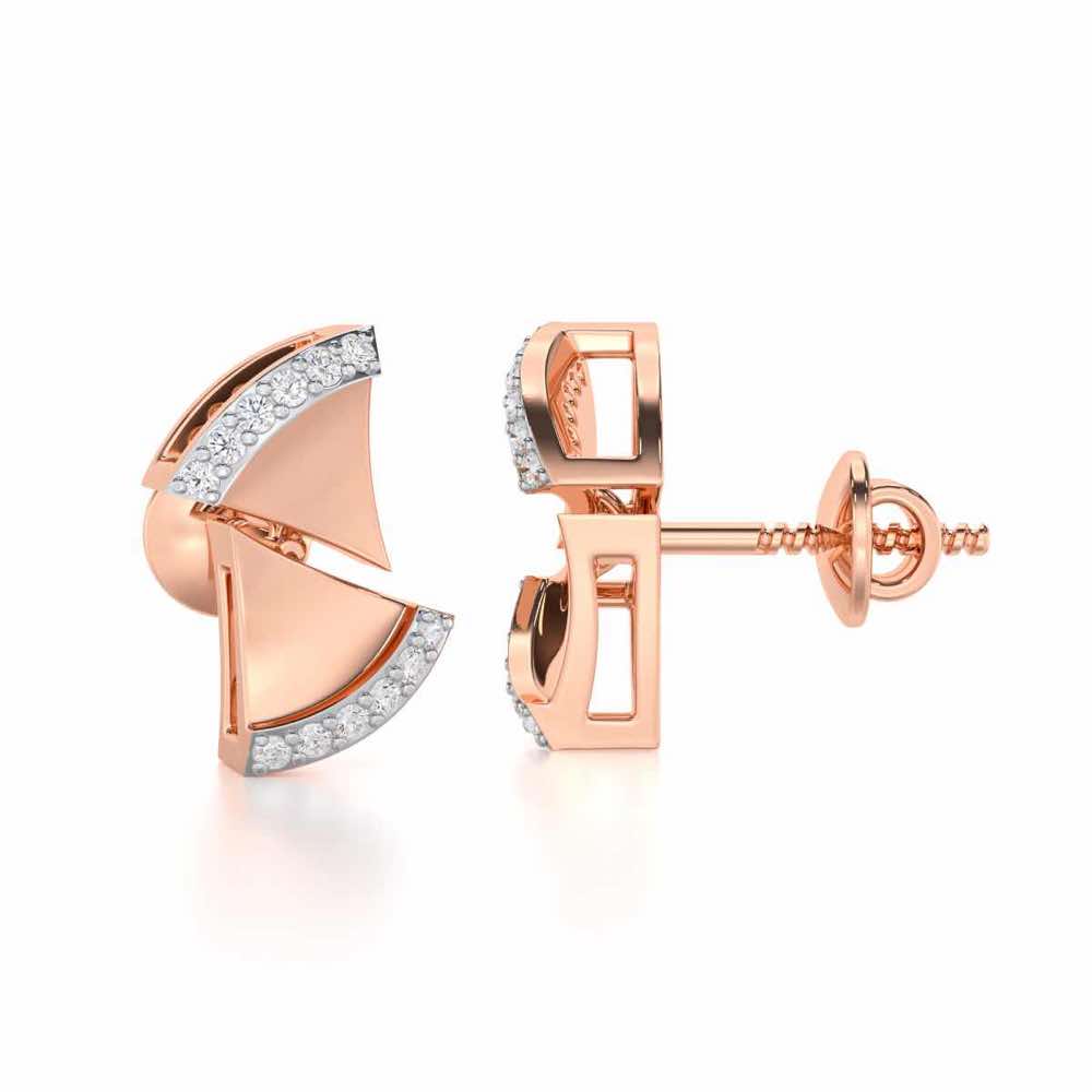 Energetic Resonance Silver Earrings - Rose Gold - Image 4
