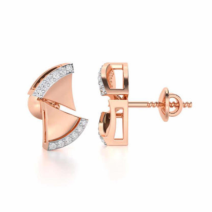 Energetic Resonance Silver Earrings - Rose Gold - Image 4