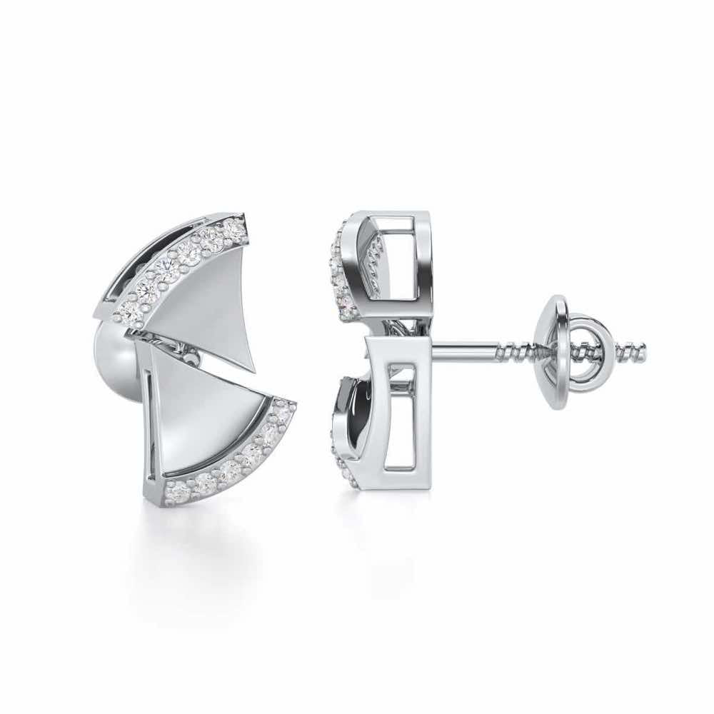 Energetic Resonance Silver Earrings - White Gold - Image 4