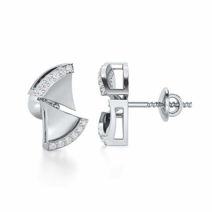 Energetic Resonance Silver Earrings - White Gold - Image 4