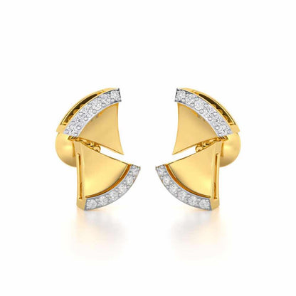 Energetic Resonance Silver Earrings - Yellow Gold - Image 2