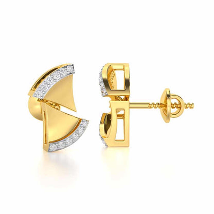 Energetic Resonance Silver Earrings - Yellow Gold - Image 4