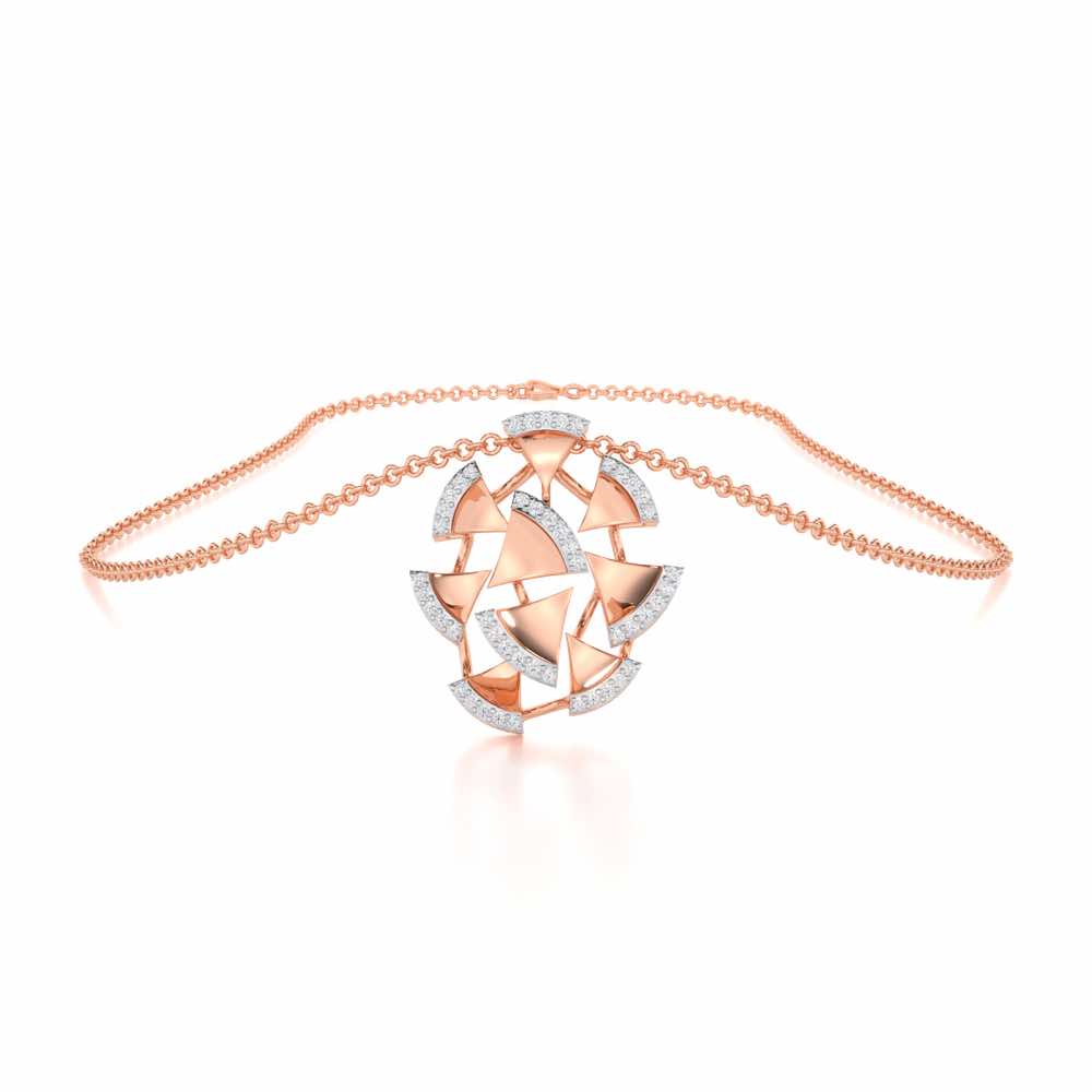 Energetic Resonance Silver Pendant - Rose Gold - Image 3