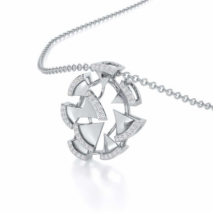 Energetic Resonance Silver Pendant - White Gold - Image 2