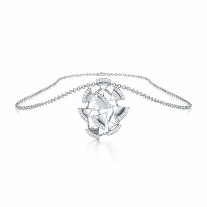 Energetic Resonance Silver Pendant - White Gold - Image 3