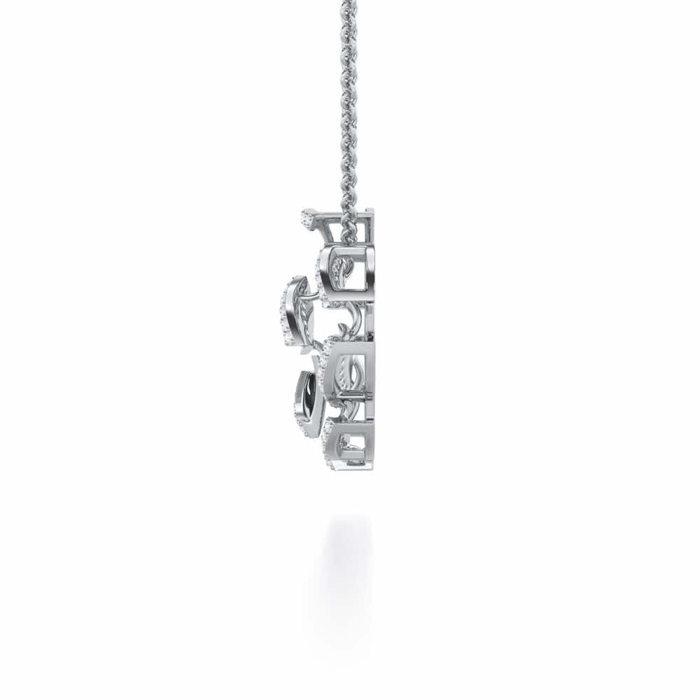 Energetic Resonance Silver Pendant - White Gold - Image 4