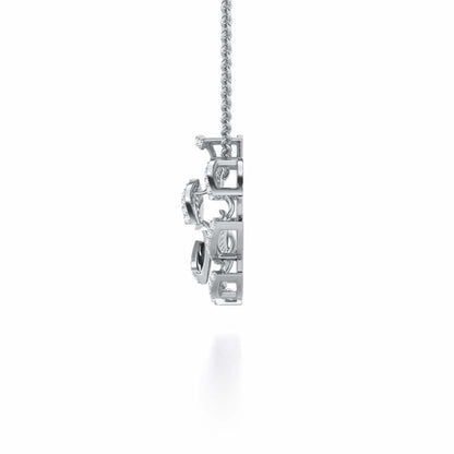 Energetic Resonance Silver Pendant - White Gold - Image 4