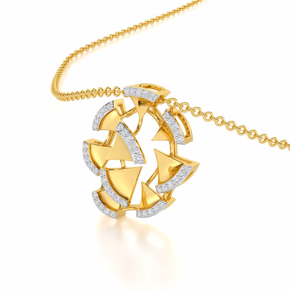 Energetic Resonance Silver Pendant - Yellow Gold - Image 2