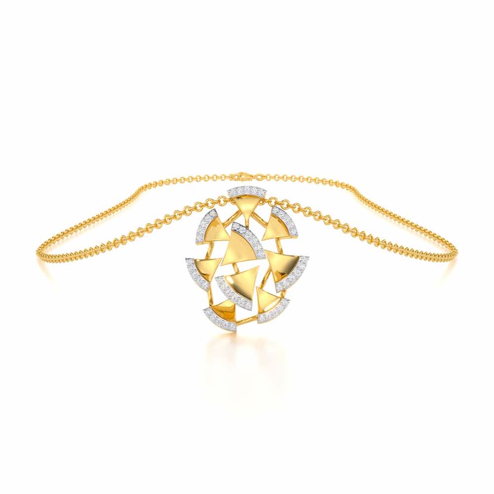 Energetic Resonance Silver Pendant - Yellow Gold - Image 3