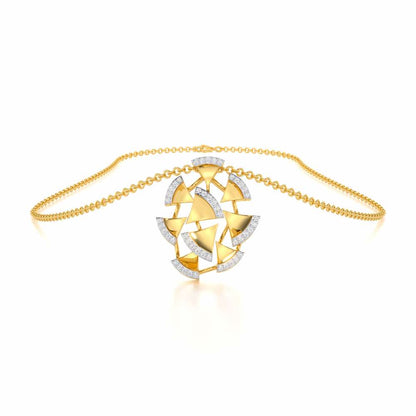 Energetic Resonance Silver Pendant - Yellow Gold - Image 3