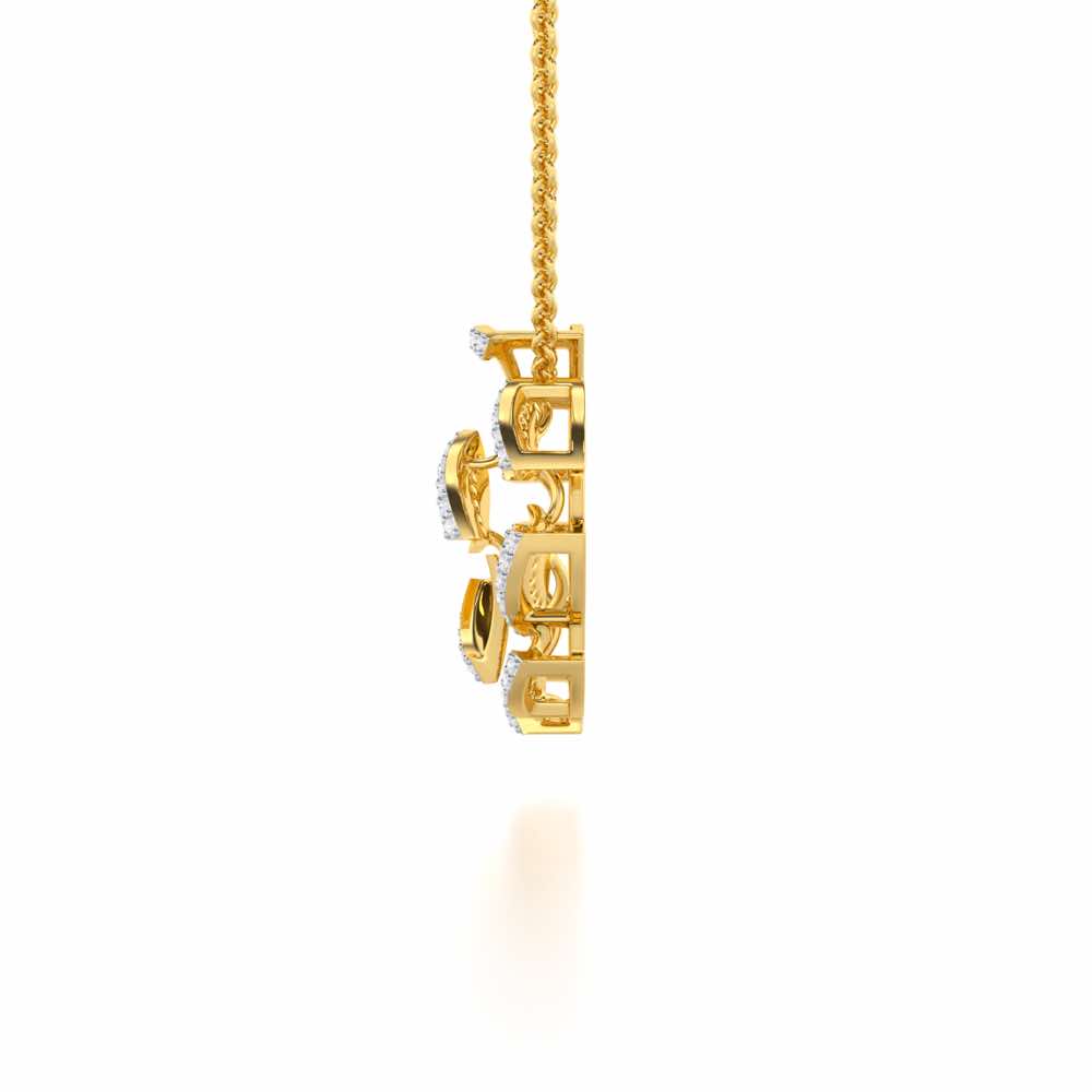 Energetic Resonance Silver Pendant - Yellow Gold - Image 4