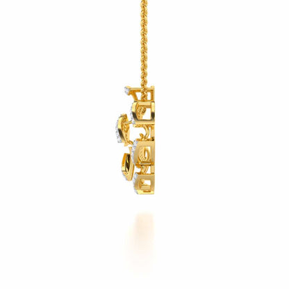 Energetic Resonance Silver Pendant - Yellow Gold - Image 4