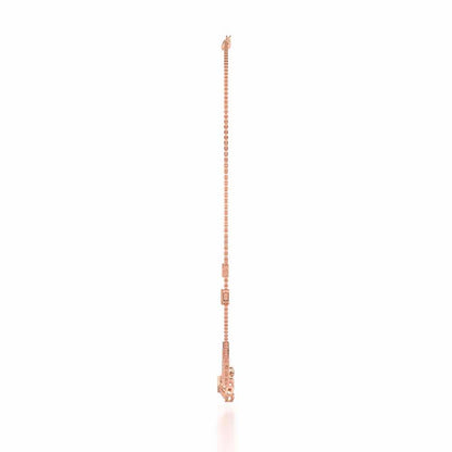 Enigmatic Bloom Silver Necklace - Rose Gold - Image 4