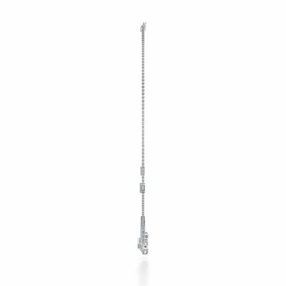 Enigmatic Bloom Silver Necklace - White Gold - Image 4