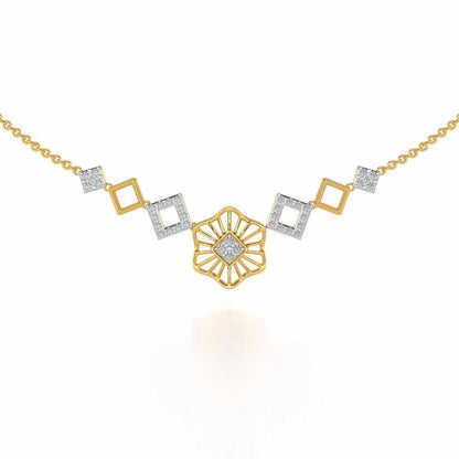 Enigmatic Bloom Silver Necklace - Yellow Gold - Image 1