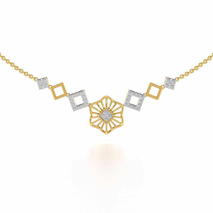 Enigmatic Bloom Silver Necklace - Yellow Gold - Image 1