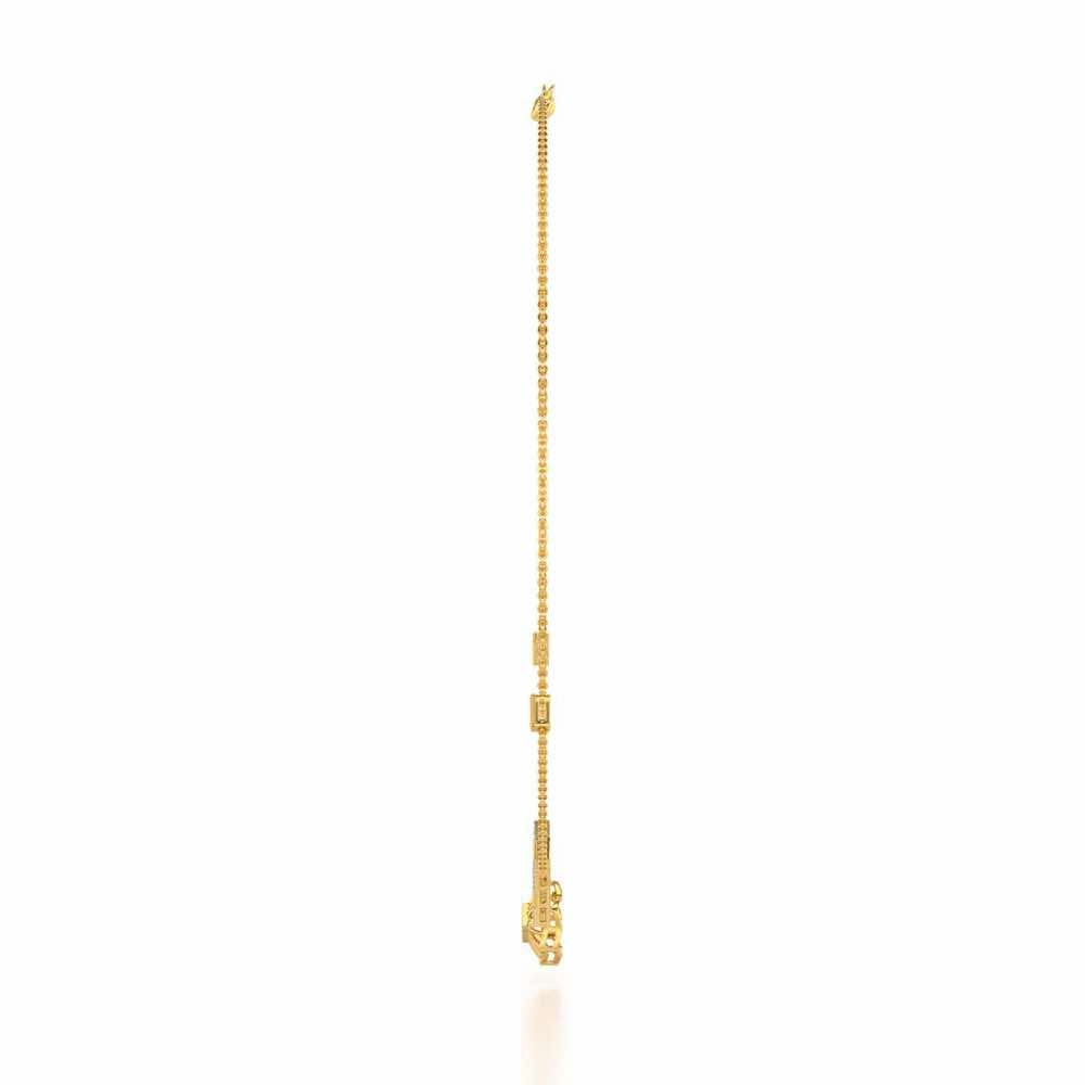 Enigmatic Bloom Silver Necklace - Yellow Gold - Image 4