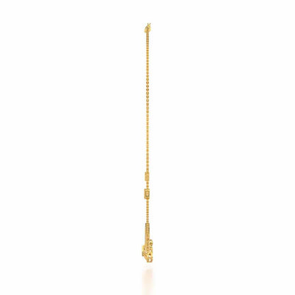 Enigmatic Bloom Silver Necklace - Yellow Gold - Image 4