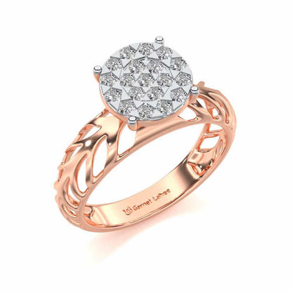 Enshine Silver Ring - Rose Gold - Image 1