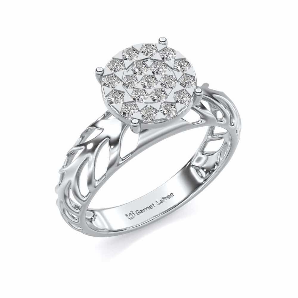 Enshine Silver Ring - White Gold - Image 1