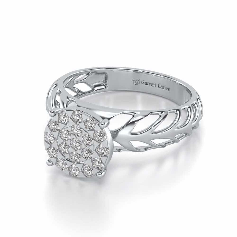 Enshine Silver Ring - White Gold - Image 2
