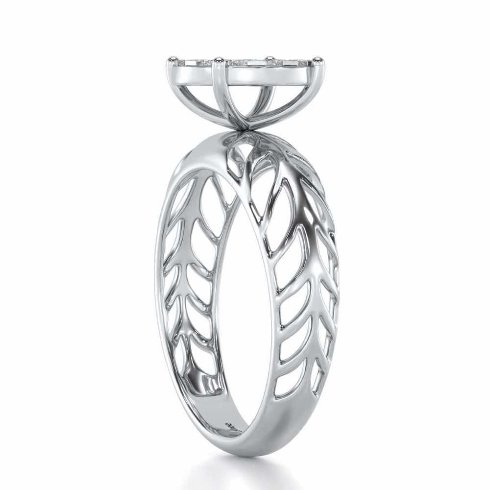 Enshine Silver Ring - White Gold - Image 3