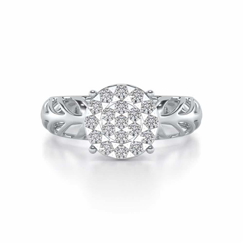 Enshine Silver Ring - White Gold - Image 4