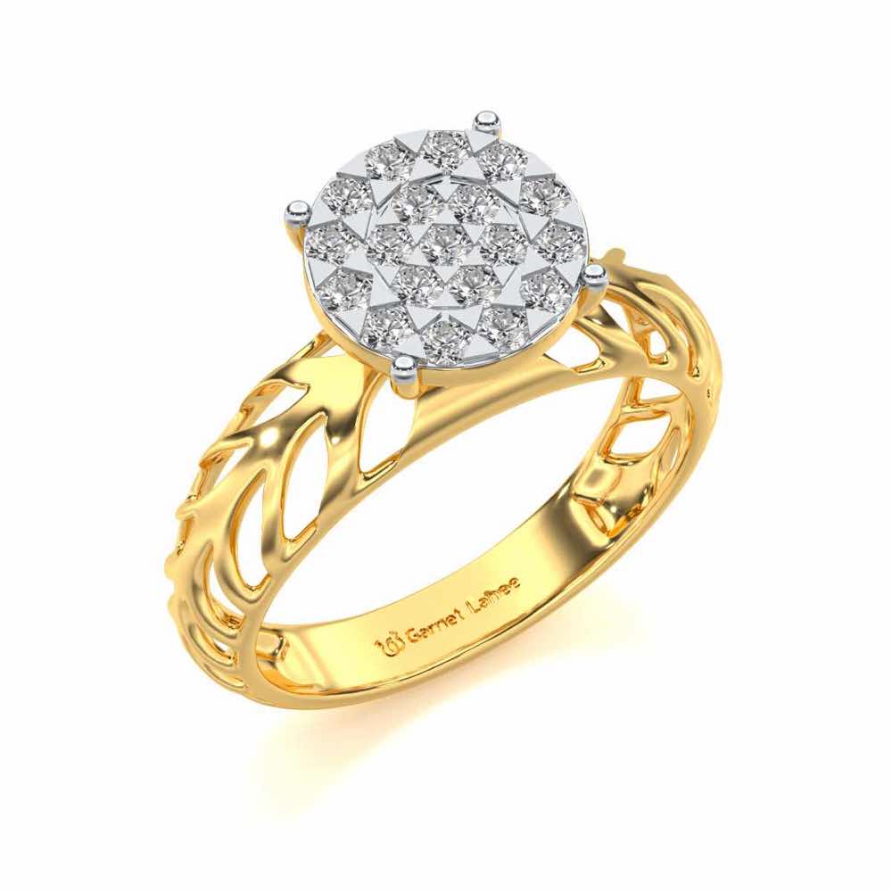 Enshine Silver Ring - Yellow Gold - Image 1