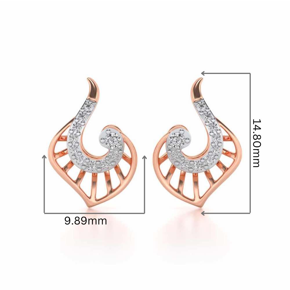 Ensocell Silver Studs - Rose Gold - Image 2