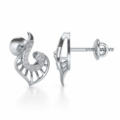 Ensocell Silver Studs - White Gold - Image 4
