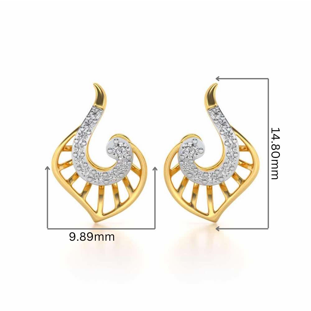 Ensocell Silver Studs - Yellow Gold - Image 2