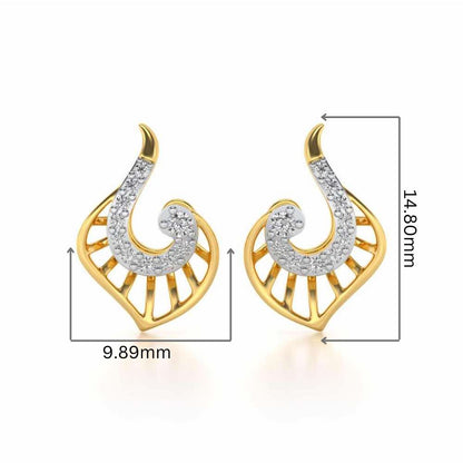 Ensocell Silver Studs - Yellow Gold - Image 2