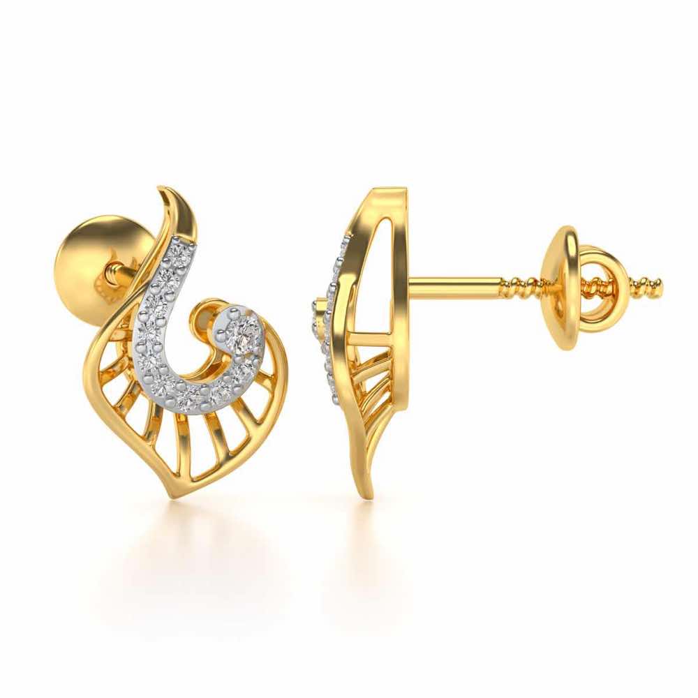 Ensocell Silver Studs - Yellow Gold - Image 4