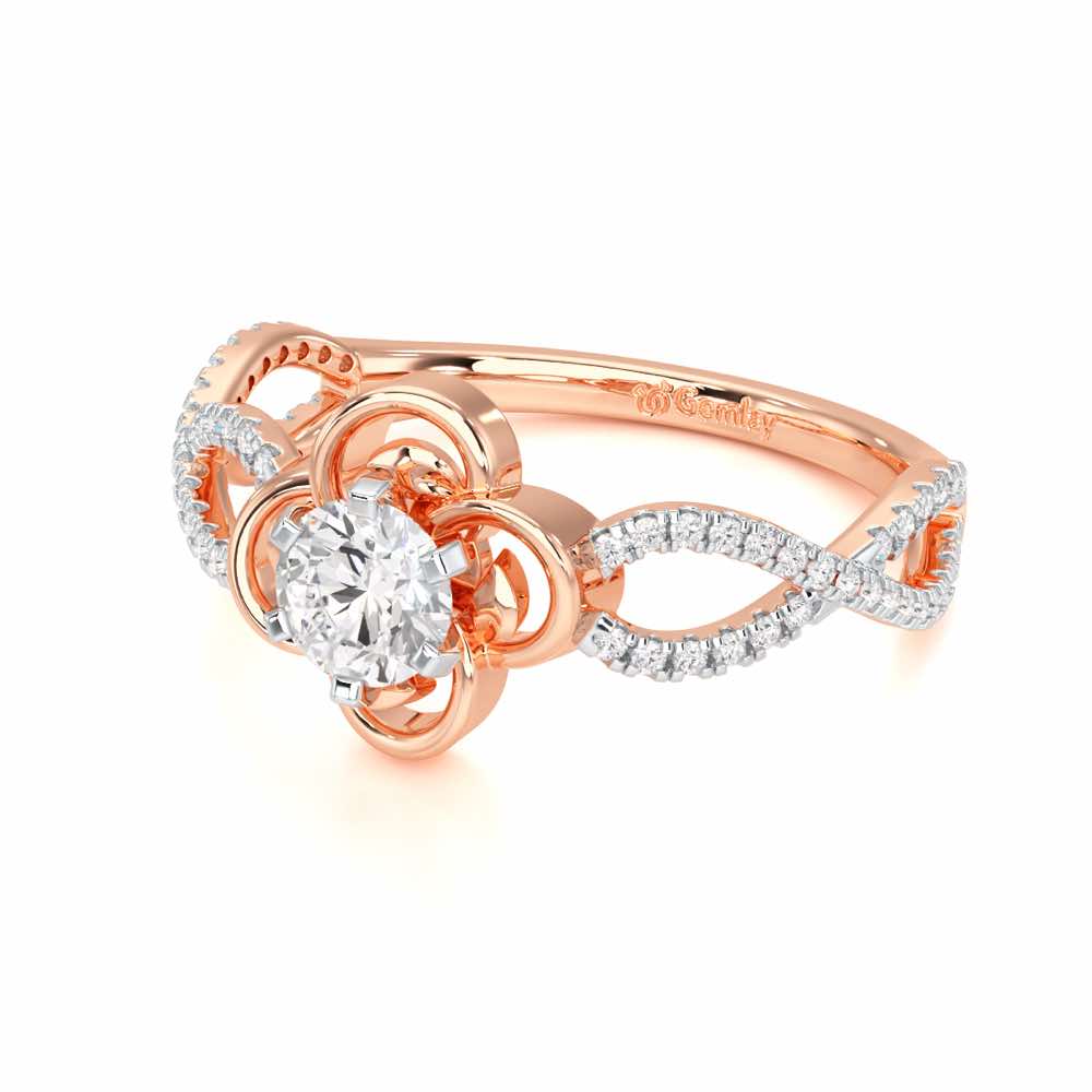 Enticing Glow Solitaire Ring - Rose Gold - Image 2