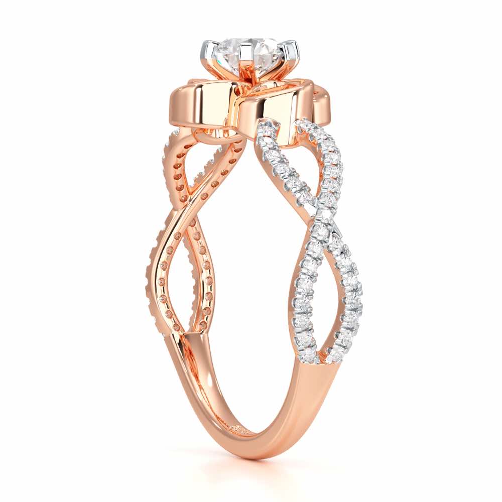 Enticing Glow Solitaire Ring - Rose Gold - Image 3