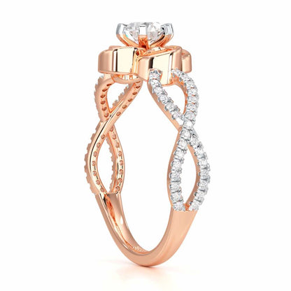 Enticing Glow Solitaire Ring - Rose Gold - Image 3