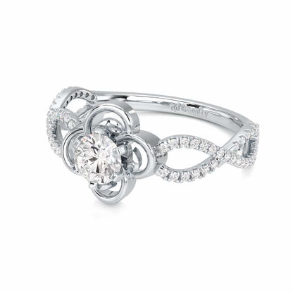 Enticing Glow Solitaire Ring - White Gold - Image 2