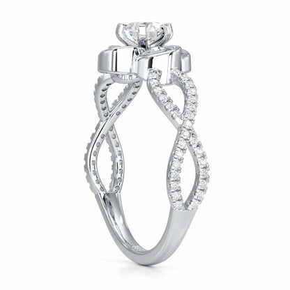 Enticing Glow Solitaire Ring - White Gold - Image 3