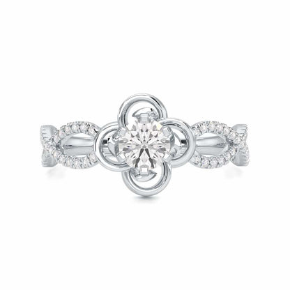 Enticing Glow Solitaire Ring - White Gold - Image 4